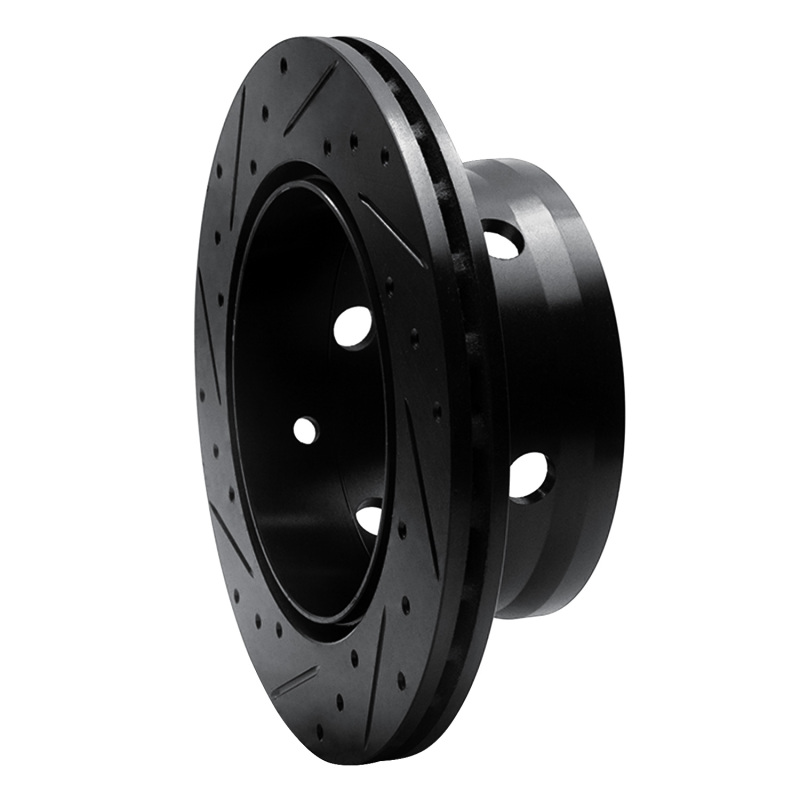 Dodge Sprinter 3500 Brake Rotor (1) - Rear Right - R1 Concepts - Drilled & Slotted - Black - `02-`06